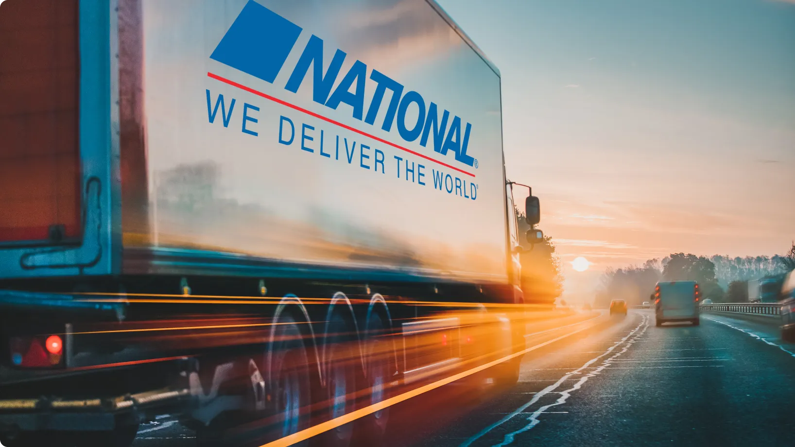 A National Air Cargo truck driving