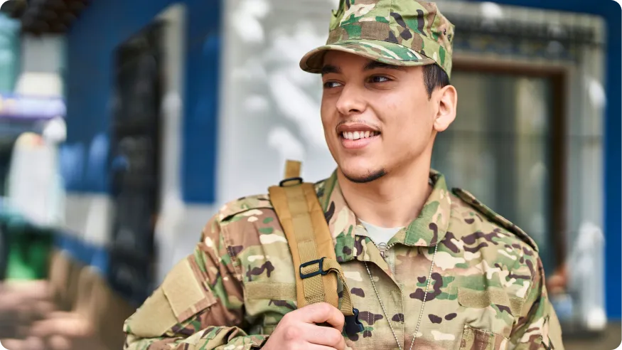 A person in a military uniform